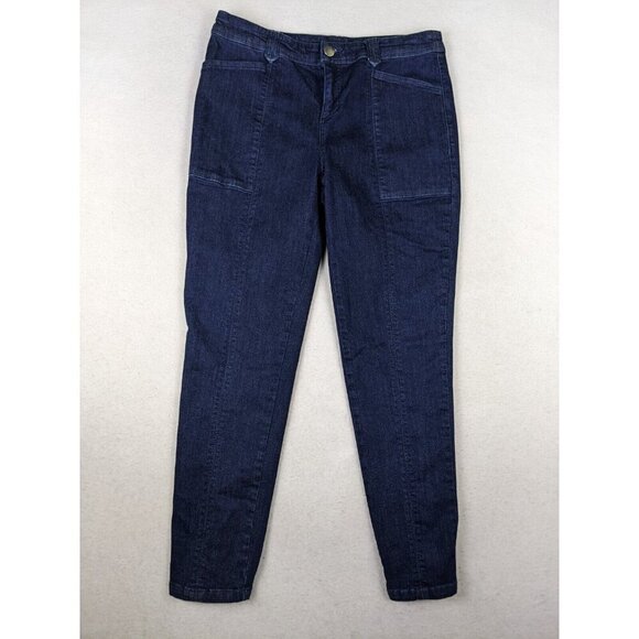 NATURAL REFLECTIONS - WOMEN'S DARK WASH SLIM ANKLE JEANS - SIZE 8 - Picture 2 of 10